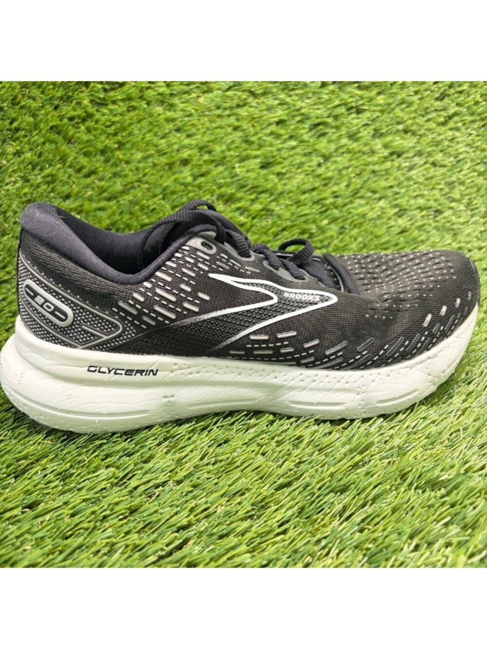 Brooks Glycerin 20 Womens Size 7.5 Black White Athletic Running Shoes Sneakers